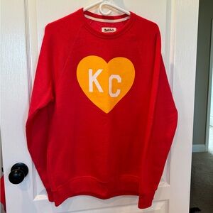 Red KC Heart Crewneck Sweatshirt by Charlie Hustle